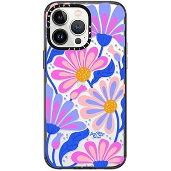CASETiFY Compact Case for iPhone 14 Pro Max [2x Military Grade Drop Test/4ft Drop Protection] - Mystic Daisy - Black