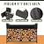 ECOTRIC 6FT Firewood Rack with Waterproof Cover for Outdoor Indoor Wood Log