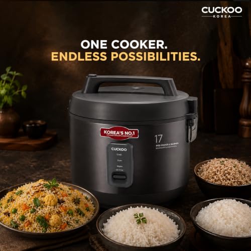 Image of CUCKOO Electric Rice Cooker 7 Ltr Premium Anodized Pot with Dum Cooking | for Biryani /Pulao, 3D Heating Technology & 10 hrs Keep Warm, 2kg Raw Rice (3L), 7 Yrs Warranty on Heating Plate, Korean Brand