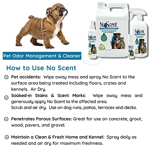 Image of No Scent Crate Kennel & Floor Probiotic Cleaner Spray for Dog Cat Pet Odor Stains (8 Fl Oz / 237 mL)
