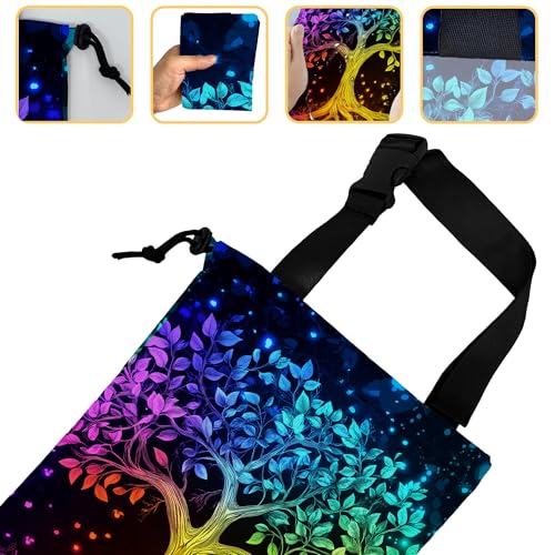 Image of Multicolor Tree Car Garbage Bag, Small Car Trash Bag Hanging Back of Seat,Drawstring Car Trash Bag with Adjustable Buckle,Car Accessories for Camping Travelling