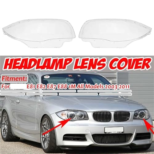 Coque voiture transparente pour phares BMW Série 1 E87 E81 usés - 2