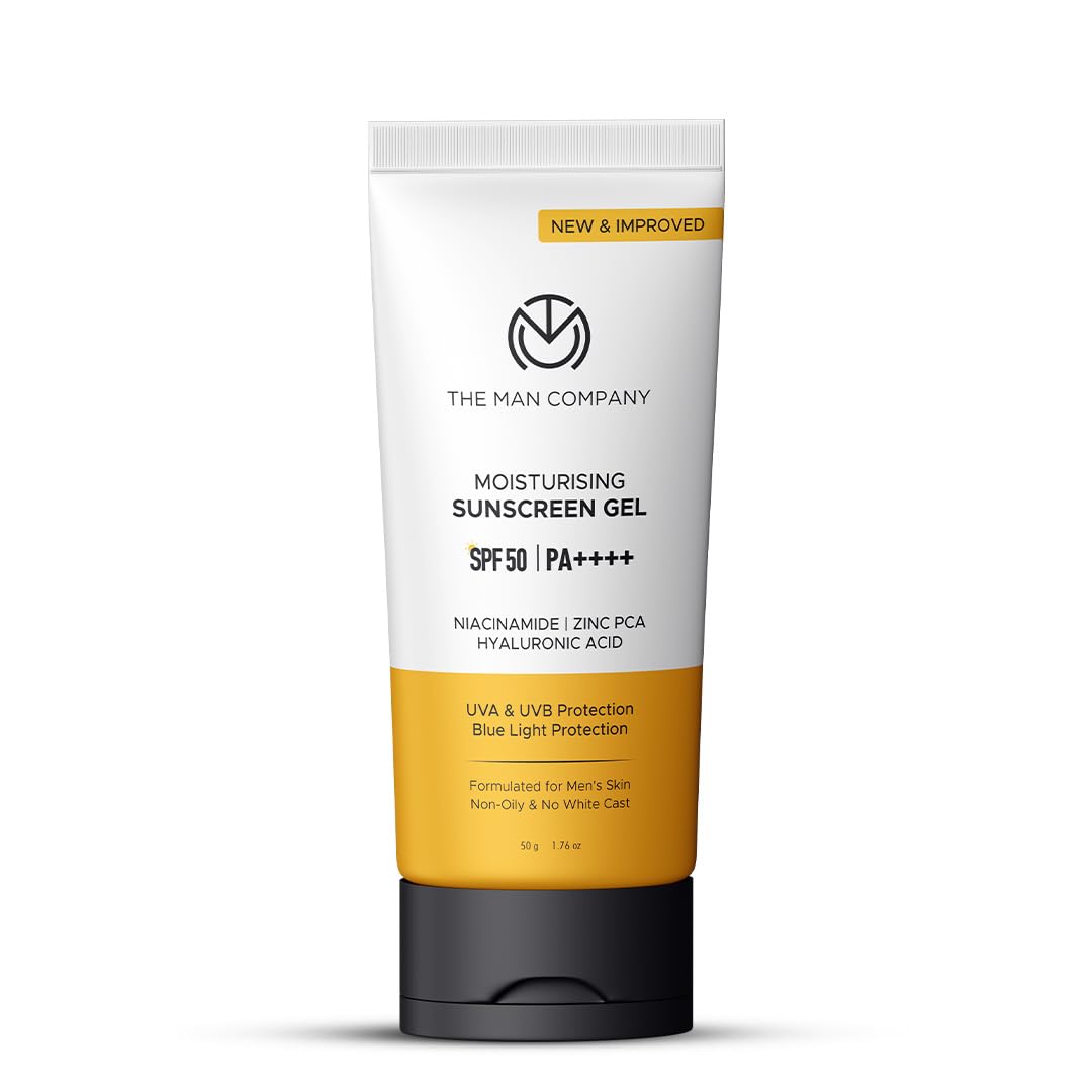 The Man Company Moisturising Sunscreen Gel for Men | SPF50 PA++++ | Broad Spectrum UVA UVB Protection | For Oily, Dry & Normal Skin| Bluelight Protection | New Gen UV Filters | No White Cast | Non-Greasy and Lightweight | Hydrating| 50g-image-41