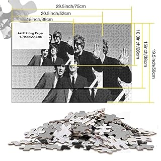 Puzzle 500 Pièces Les Beatles pour Adultes Puzzles Familiaux Amusants pour Adultes Adolescents Enfants Groupes Célèbres 500 Pièces Puzzles Impossibles Jeux Cadeaux Jouets – Image 5
