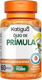 Katiguá, Óleo de Prímula Max, Óleo de Borragem, Gergelim de Trigo, Vitamina E, Sem sabor, Para Mulheres, 60 Cápsulas Soft Gel • 30 doses, Laranja