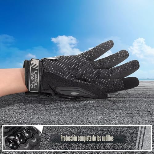 COFIT Guantes de Moto, Pantalla Táctil en los Dedos, Guantes de Moto de Carreras, para Bicicleta ATV BMX MTB, Escalada, Motocross y Otros Deportes al Aire Libre - Imagen 5