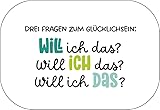 Drei Fragen zum Glücklichsein - Button (Kühlschrankmagnet)