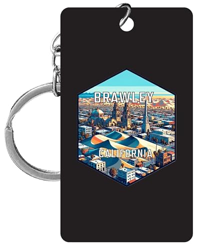 R and R Imports Brawley California Travel Souvenir Destination Acrylic Keychain 1.5" x 2.75” Single