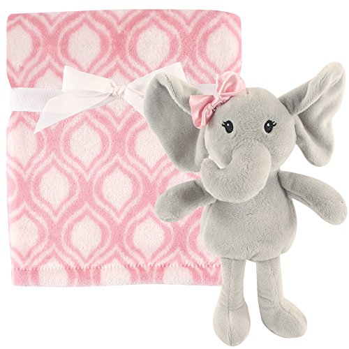 Image of Hudson Baby Unisex Baby Plush Blanket with Toy, Elephant, One Size