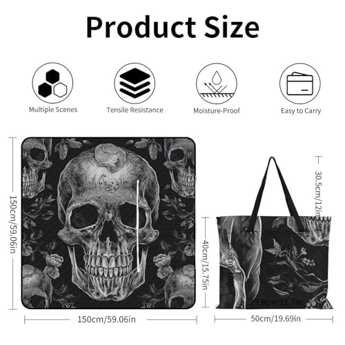 Couverture de pique-nique imperméable pliable et résistante au sable - 4