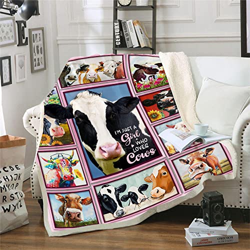 Cow Print Blanket Cow Decor Bedding Throw Blanket For Girl Women Christmas Valentine's Birthday Gifts Soft Cute Farm Animal Cow Blanket #TOP2