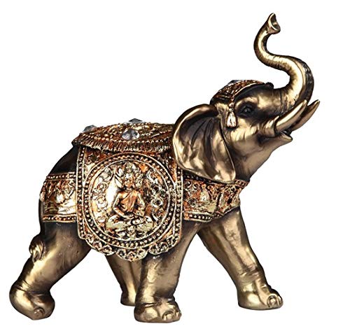 Estatua Decorativa Elefante Tailandés de Metal 7 Pulgadas