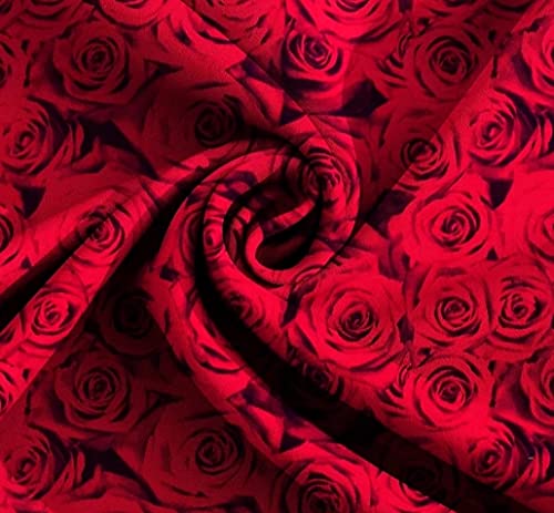 Generic Glace Cotton Floral Single Bed Sheets with 1 Pillow Cover| Bed Sheet Size-152X228 | Pillow Size-43X73 cm | Red - Image 3