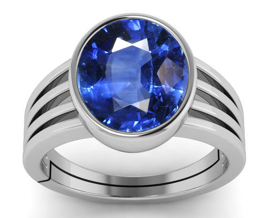 APSSTONE 5.00 Ratti / 4.25 Carat Blue Sapphire Gemstone Natural Neelam Silver Ring For Men And Women (B0B7FZ7H3T) Amazon Price History, Amazon Price Tracker