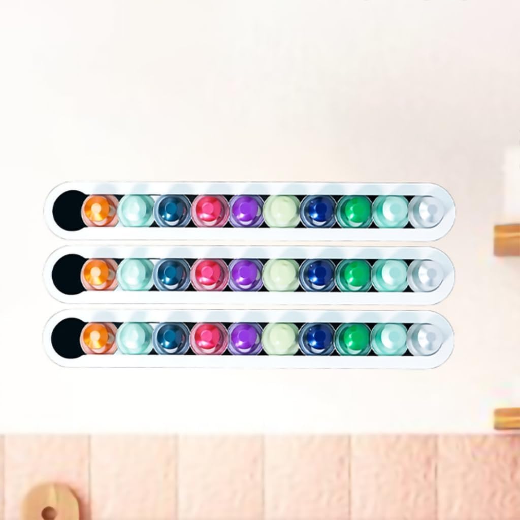 Organizers Coffee Pods Stand Storage Shelf Acrylic Texture Coffees Holder Suitable for Kitchen Cabinet