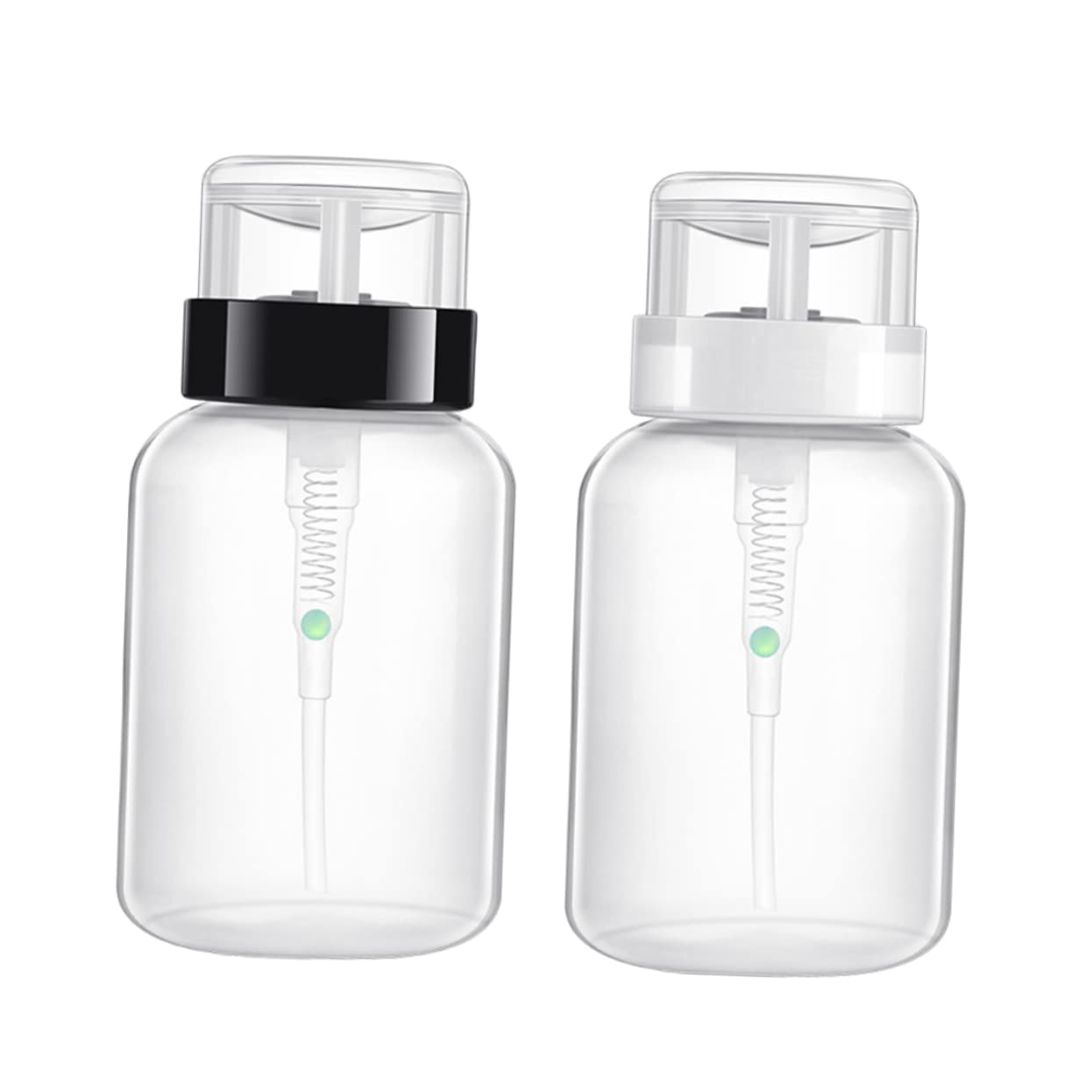 Ipetboom 4 Pack 200ml Nail Polish Remover Pump Bottles Dispenser Lock Feature for Safe Usage