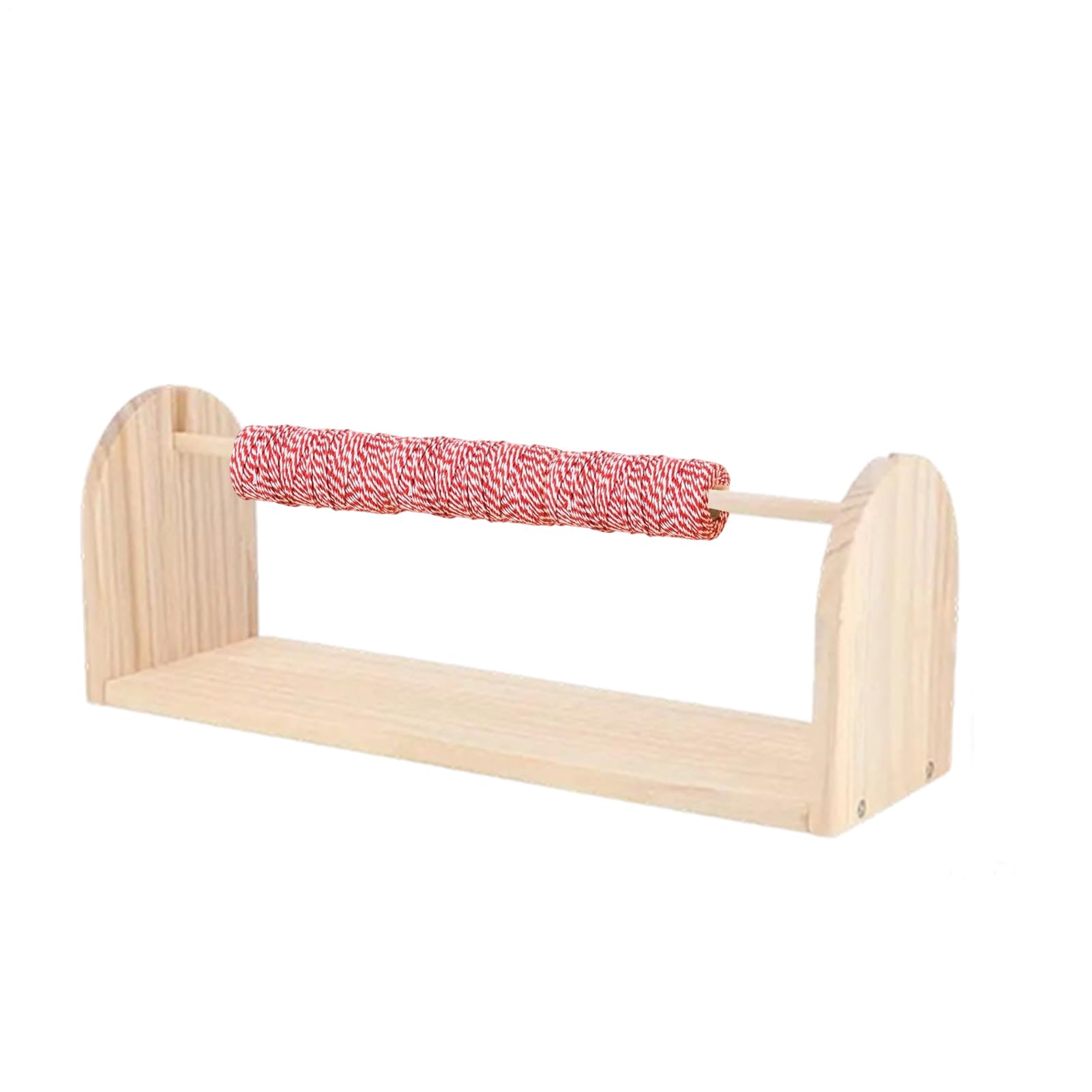 Estante para sala de manualidades: soporte horizontal de madera para hilos y cintas de tejer
