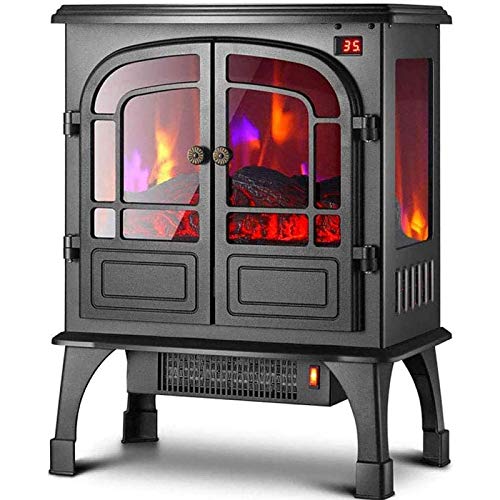 Makro Elektrischer Kamin - 1800W Elektroherd mit Feuerflammeneffekt - tragbarer Kamin mit Holzofeneffekt