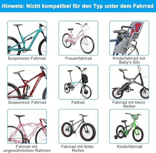 Fuqiduo Mountainbike Gepäckträger, verstellbar, Schnellmontage, 100kg Belastbarkeit, 24-29 Zoll, Aluminiumlegierung, Reflektor