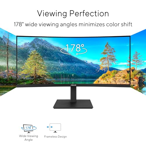 Image of Asus Va34Vcpsr Computer Monitor 86.4 Cm (34 inch) 3440 X 1440, W129022447 (86.4 Cm (34) 3440 X 1440 Pixels Wide Quad Hd LCD Black)