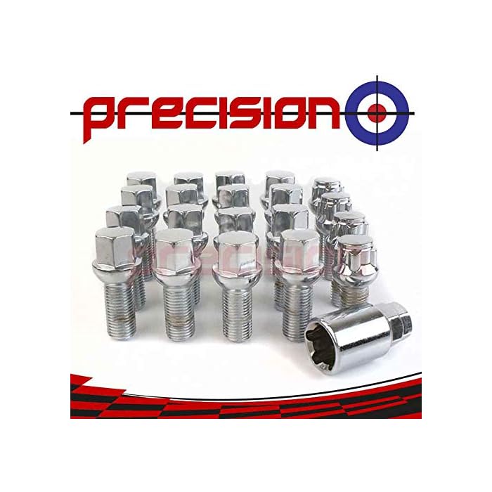 Buy 16 x Chrome Wheel Bolts Set with 4 x Locking Nuts for Audi A4 with