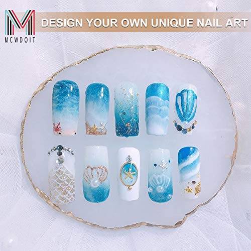 Nail Art Stamping Kit, mcwdoit 8PCS 8ml Stamping Gel Black White Pink Soak Off Nail Art UV Gel Polish