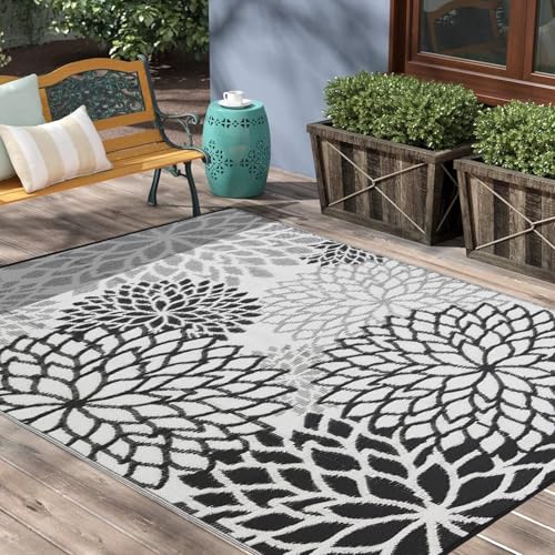 YONILE Waterproof Outdoor Rug 120x180cm, Reversible Outdoor Plastic Straw Rug for Patios Clearance...