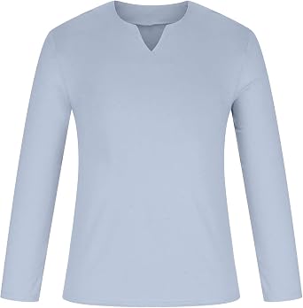 Black Shirts for Men 2023 V Neck Long Sleeve Business Work Casual Tshirt Fashion Solid Pullover Sweater Going Out