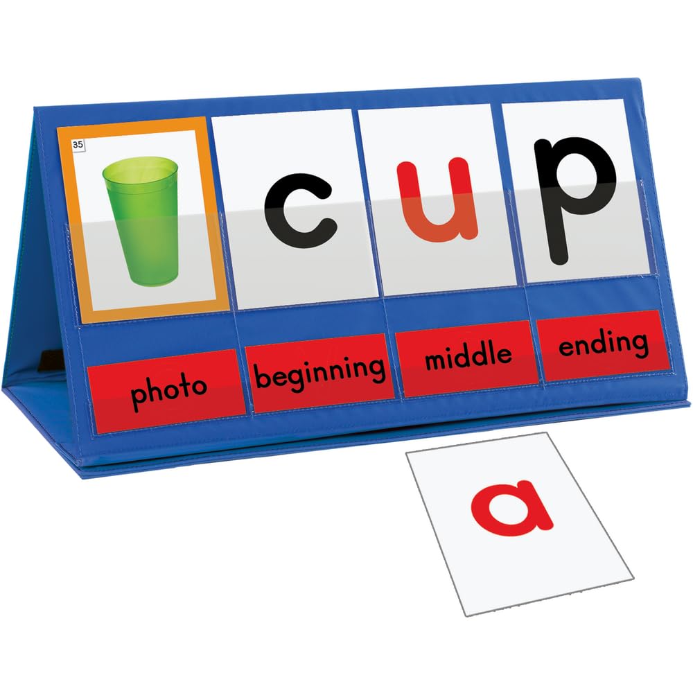 Really Good Stuff Word Building Desktop Pocket Chart Tent & Cards Kit