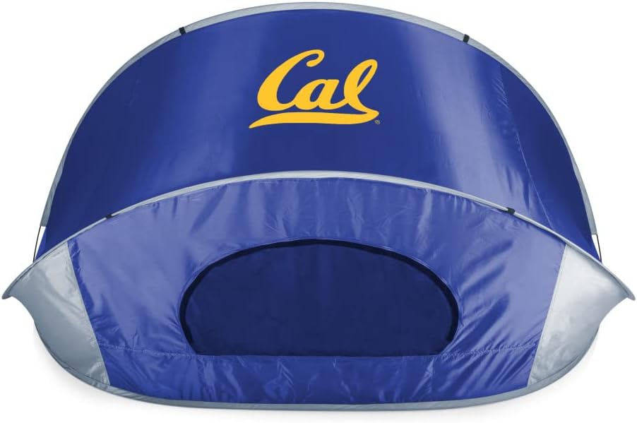 PICNIC TIME NCAA Georgia Tech Yellow Jackets Manta Portable Beach Tent, Pop Up Tent, Beach Sun Shelter Pop Up, (Gray with Black Accents)