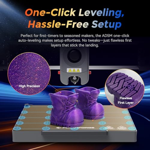 Image of FLASHFORGE 3D Printer AD5M, 1-Click Full-Auto Calibration 600mm /s Fast Printing, CoreXY High-Speed Precision with Every Layer, 3S Quick-Swap Nozzle, Customizable Enclosure, Build Volume 220*220*220mm