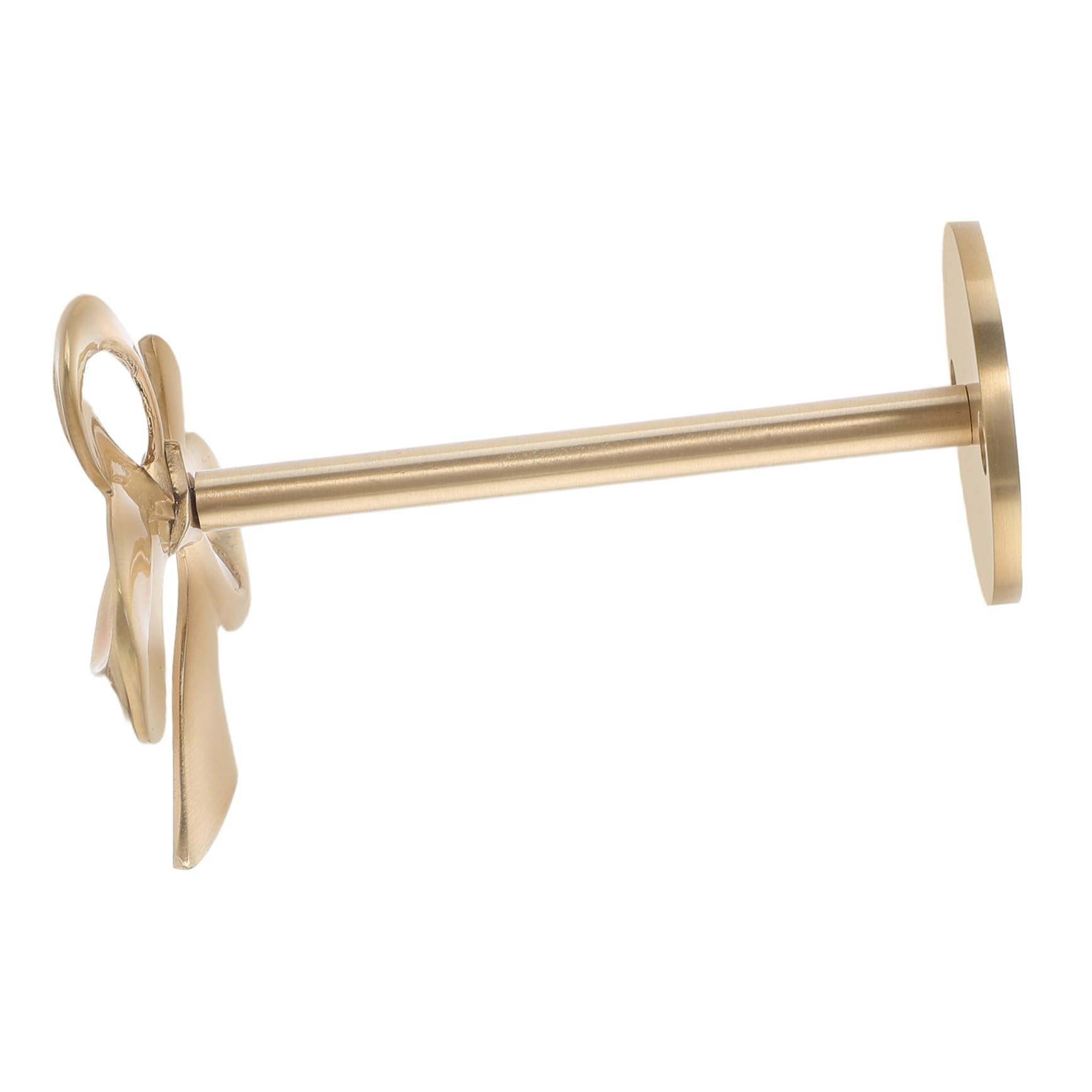 VICASKY Bow Brass Curtain Holdbacks Wall Mounted Bowknot Hooks for Drapery Tiebacks and Hat Organizer Metal Holders for Bedroom Living Office Decoration