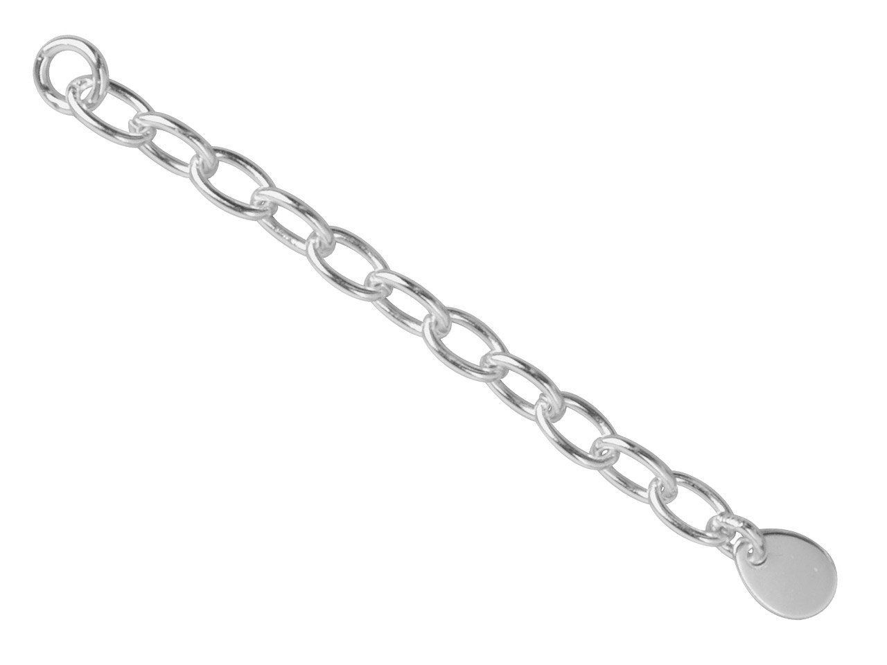 Cooksongold Sterling Silver 3.0mm Extender Trace Chain 5.0cm/2.0"
