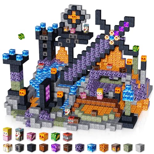 Goody King 150 PCS Magnetic Building Blocks,Dark Castle Set Magnetic Blocks,Magnetic Toys for Kids,...