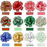 Doitory 24Pcs Christmas Bows for Gift Wrapping Multicolor 5