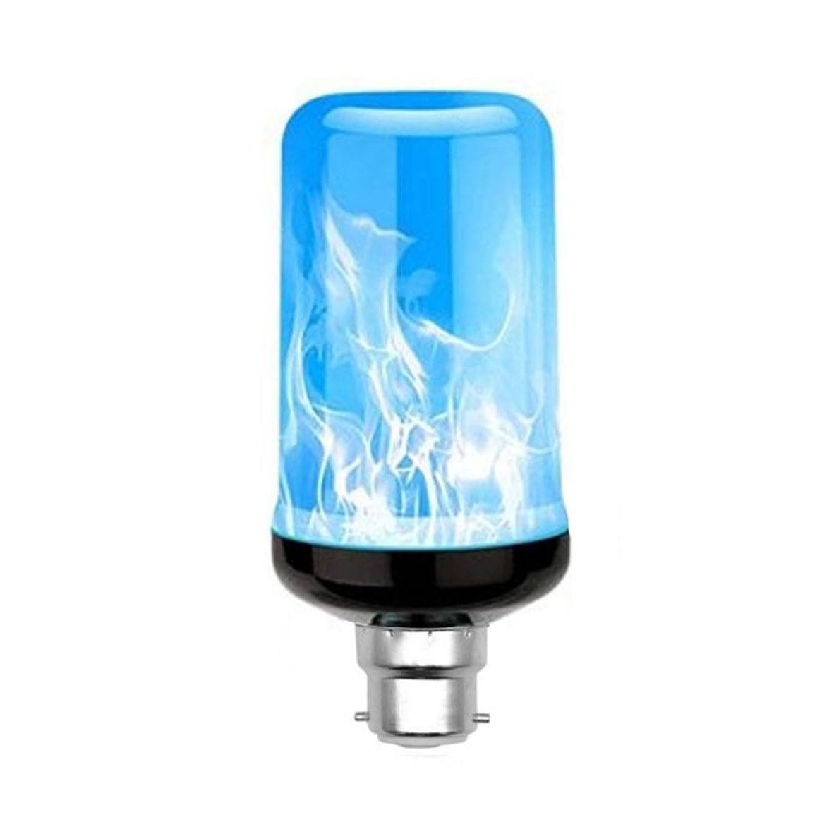 - LED Flame Light Bulbs, 4 Modes Flickering Bulbs with Upside Down Effect, Flame Bulb for Diwali, Halloween, Christmas Party, Home Indoor Lighting (B22-BLUE)