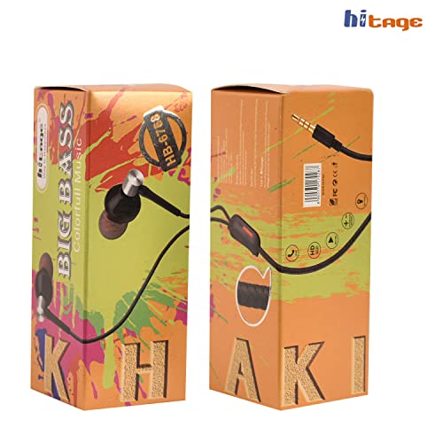 Image of Hitage Earphone Headset HB-676 Stylish and Comfortable Wired Earphone with Deep Bass Sound Headset with Mic.(White)