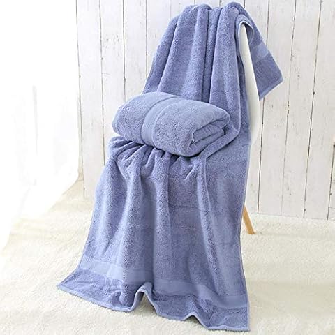 YEZINB Toalla de baño de algodón Egipcio de Espesor Grueso Toalla de Playa ecológica de Playa para Adultos, Azul Cover