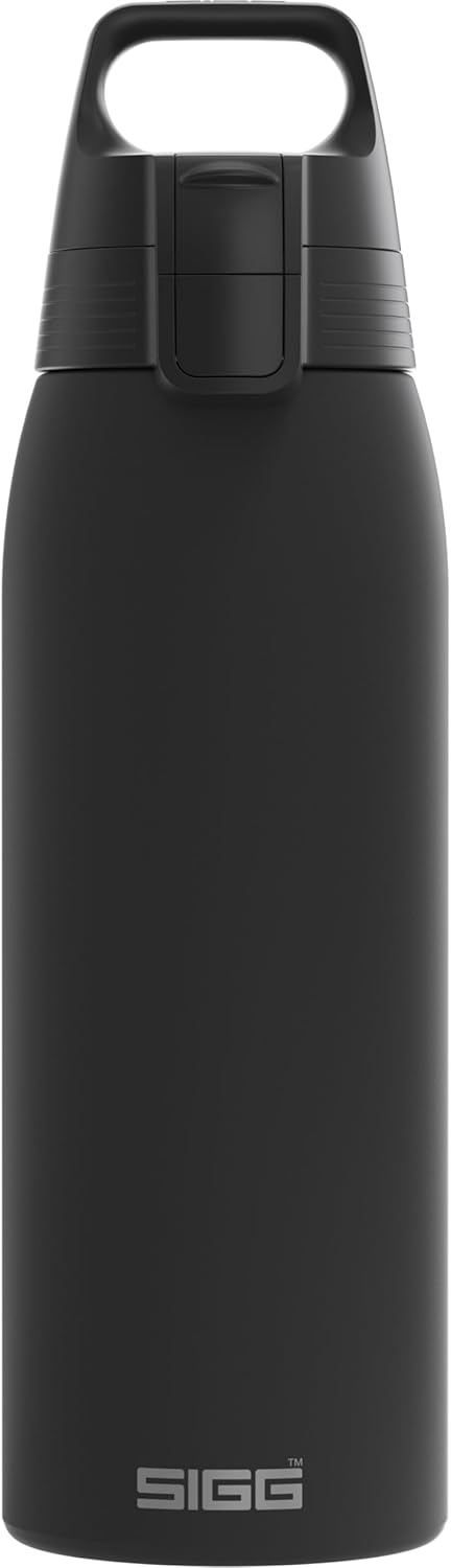 SIGG - Reusable Water Bottle - Shield ONE - Leakproof - Recyclable - BPA Free - Black - 34 Oz