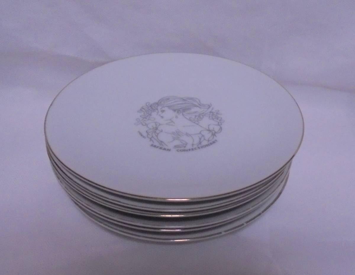 Amazon.co.jp: 当時物 レア 皿 6枚セット フランス風洋菓子 サフラン