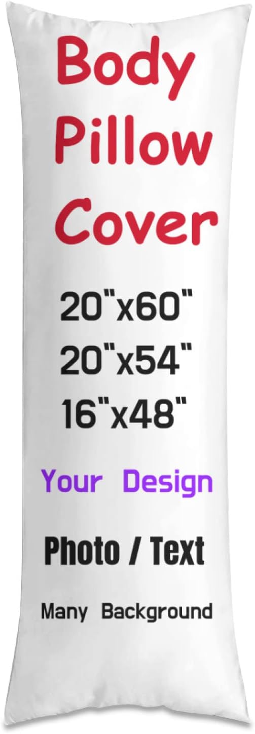 Personalised Pillow Case Covers Custom Long Body Pillowcase Cushion