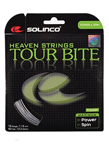 Solinco Tour Bite (18-1.15mm) Tennis String (Silver) (2-Sets)