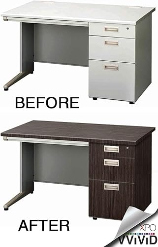 Miniatura 2 de VViViD Rollo de vinilo texturizado de grano de madera de 12 x 48 pulgadas para Cricut, Silhouette y Cameo, incluyendo papel de transferencia de 12 x