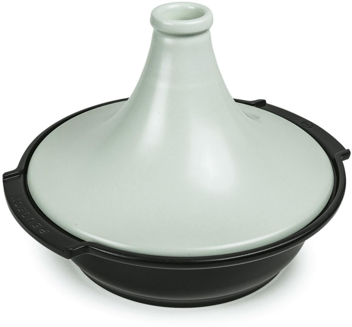 PEUGEOT - Plat Tajine Atlas 30 cm - Tous Feux - Pour 6 à 8 Personnes - En Aluminium Recyclé & Céramique - Anti-​Adhésif Sans PFAS - Garanti 10 Ans - Fabrication Française - Coloris Vert Sauge