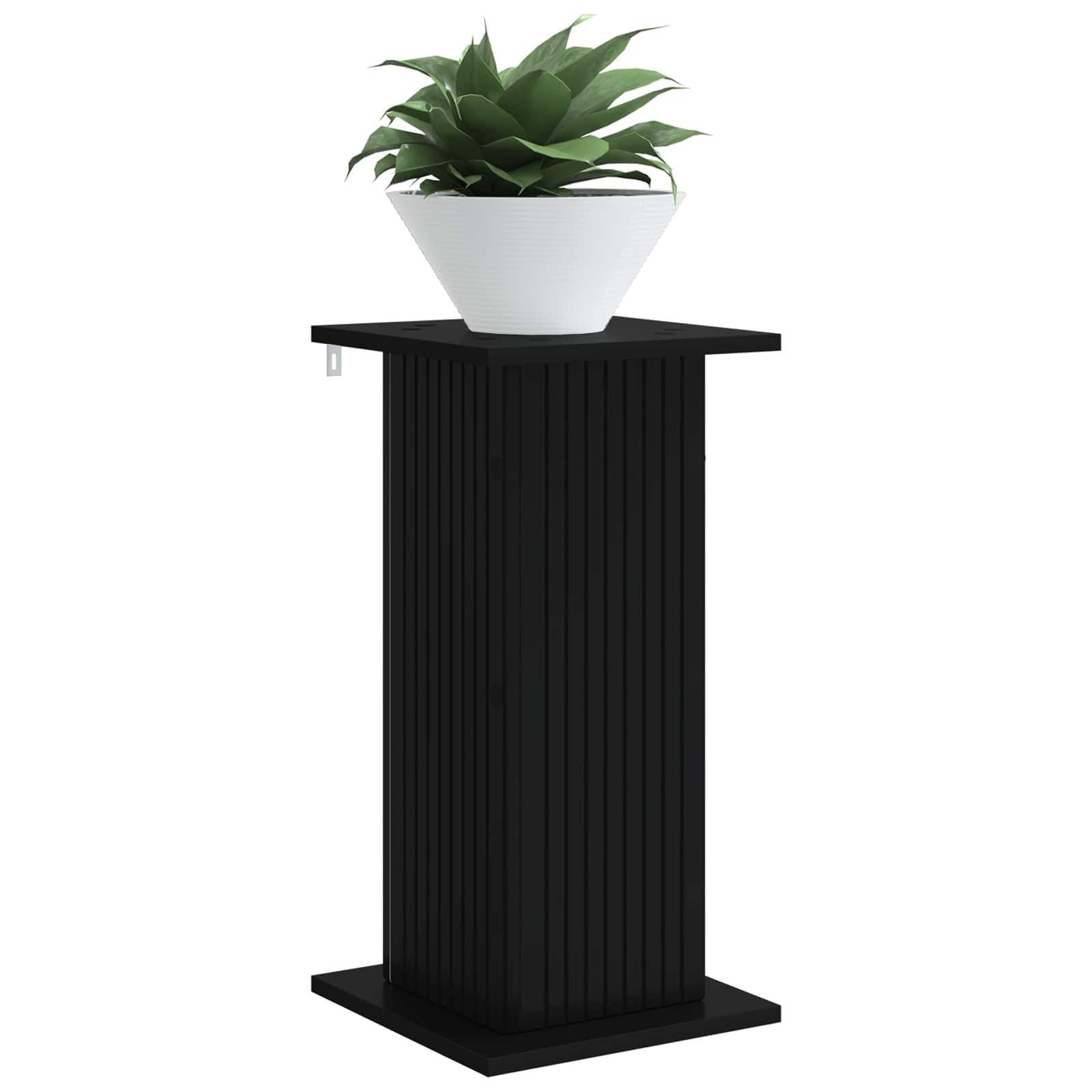 Support plante noir en bois d'ingénierie 2 pcs 30,5 x 30 x 60,5 cm pour intérieur jardin balcon terrasse, support tuteur pot jardinière pour maintien croissance plante grimpante décor