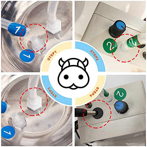 Melkmachine, 5L Elektrisch Melkstel Met Vacuüm Pulspomp Draagbare Melkpomp Koe- En Schapenmelkmachine (Voor Geit Eu-Stekker