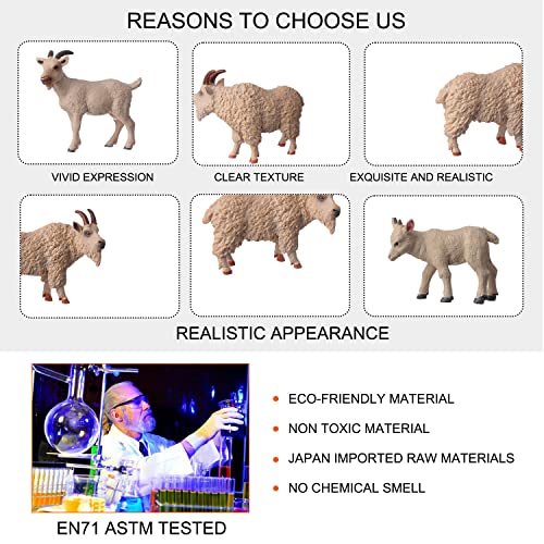 JOKFEICE Figure di animali 4 pezzi di plastica