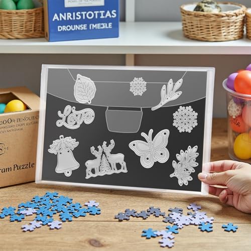 Image of KKJCXY 120 Pcs Magnetic Sheets for Dies Storage Stamp and Die Storage Pockets Die Cut Storage Organizer Box for Card Making, DIY Scrapbooking,Picture,Photos