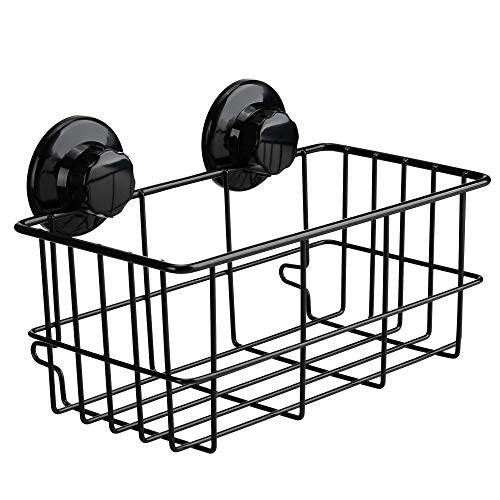 iPEGTOP Suction Cup Adhesive Deep Shower Caddy Bath Wall Shelf for Large Shampoo