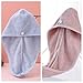 jcduydmi 2 Pack Microfiber Hair Towel Wrap for Women,Super Absorbent Hair Drying Towel- Quick Dry,Turban for All Hair Style（ Pink &Blue）